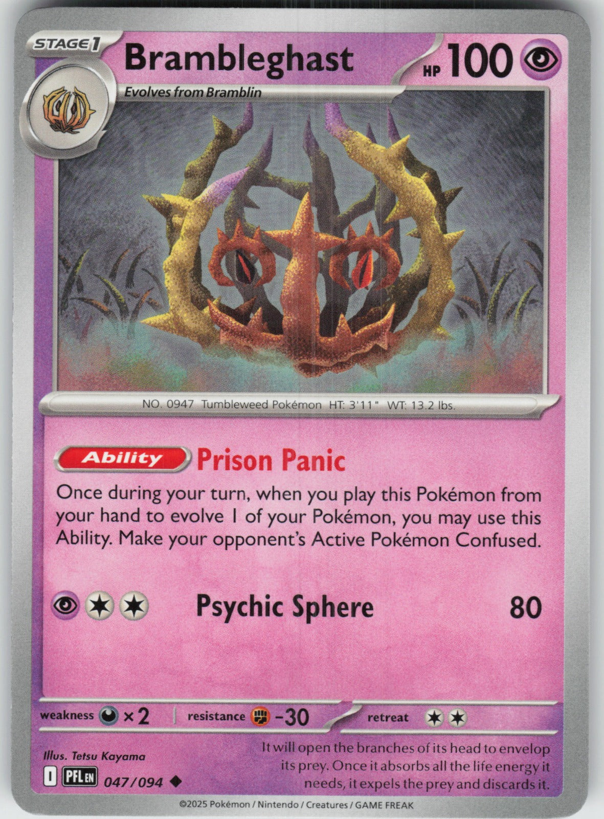 Brambleghast Uncommon ME02: Phantasmal Flames Pokemon TCG