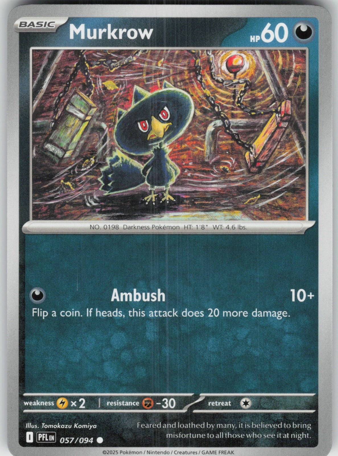 Murkrow Common ME02: Phantasmal Flames Pokemon TCG