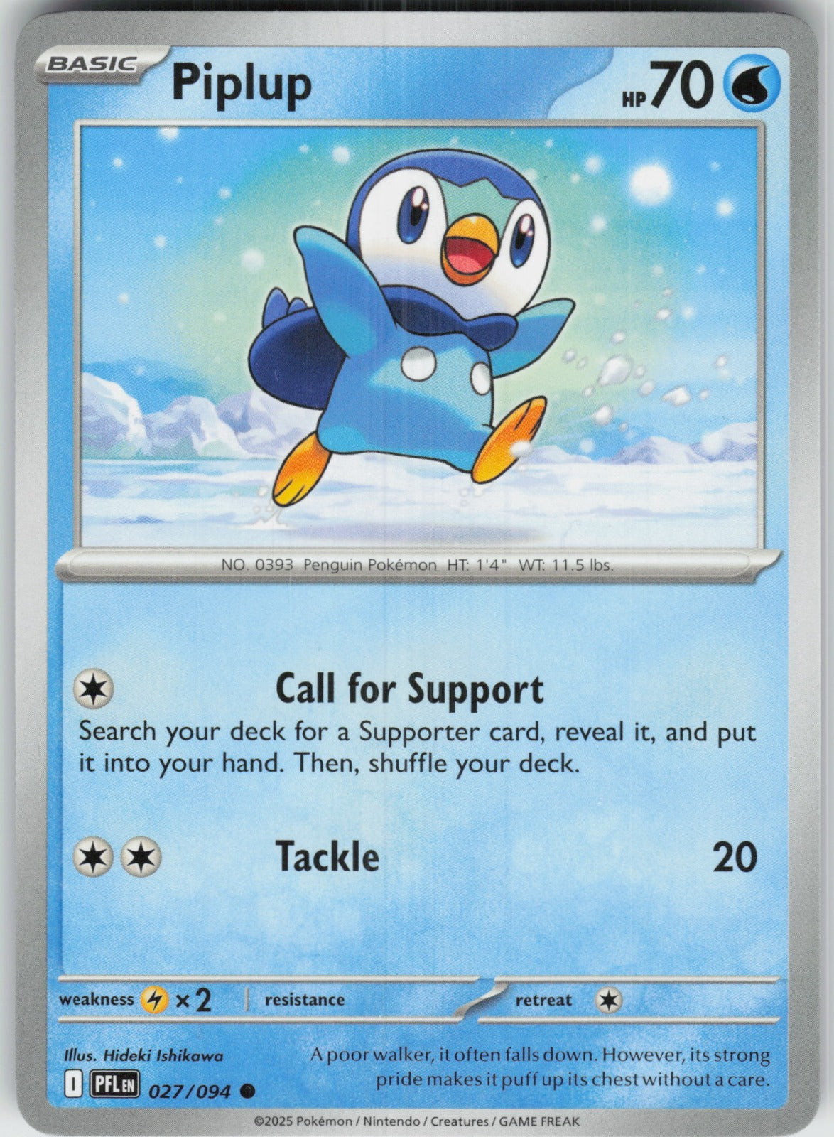 Piplup Common ME02: Phantasmal Flames Pokemon TCG
