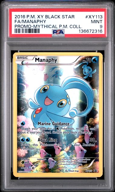 FA/MANAPHY PROMO-MYTHICAL P.M. COLL. XY113 - PSA 9