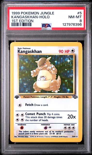 KANGASKHAN-HOLO 1ST EDITION 5 - PSA 8