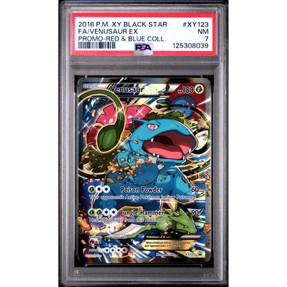 VENUSAUR EX 2016 BLACK STAR PROMO RED & BLUE COLL. PSA 7