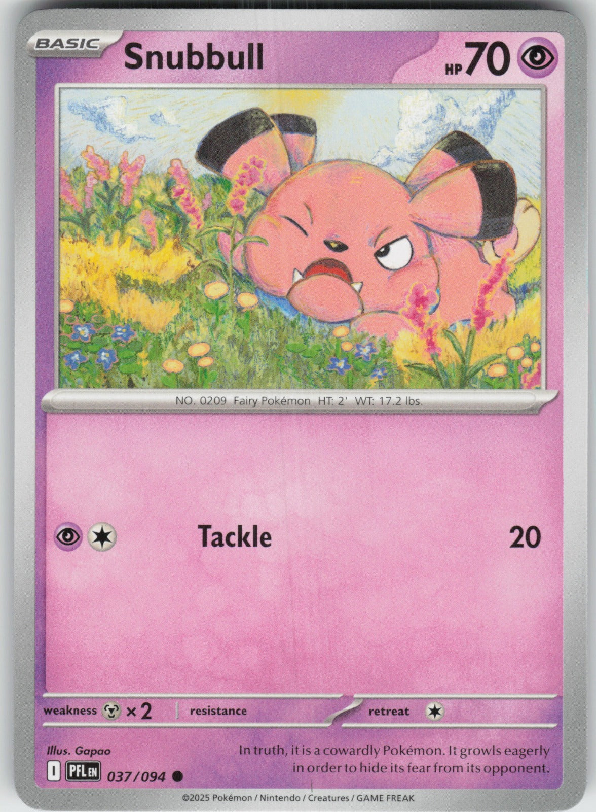 Snubbull Common ME02: Phantasmal Flames Pokemon TCG
