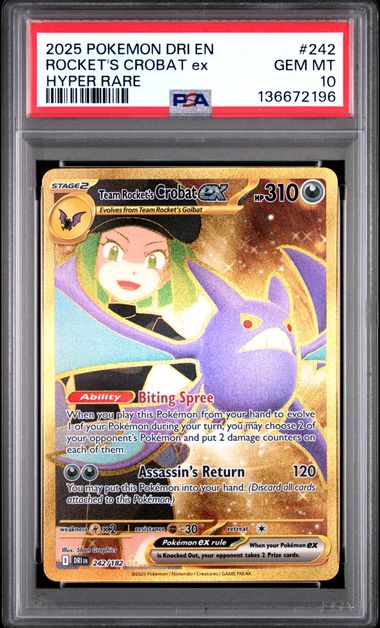 ROCKET'S CROBAT ex HYPER RARE 242 - PSA 10