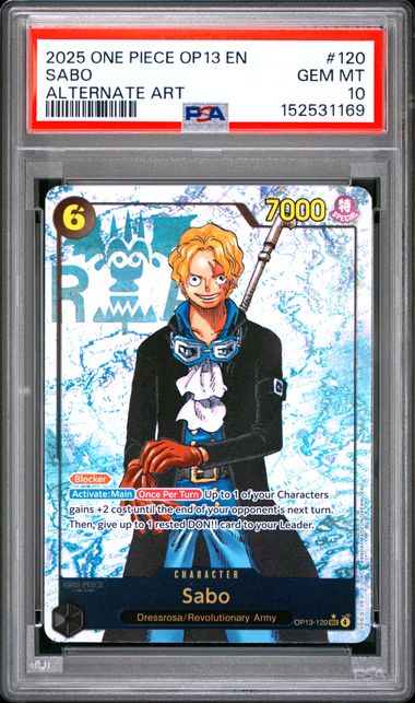 SABO ALTERNATE ART OP13-120 PSA 10
