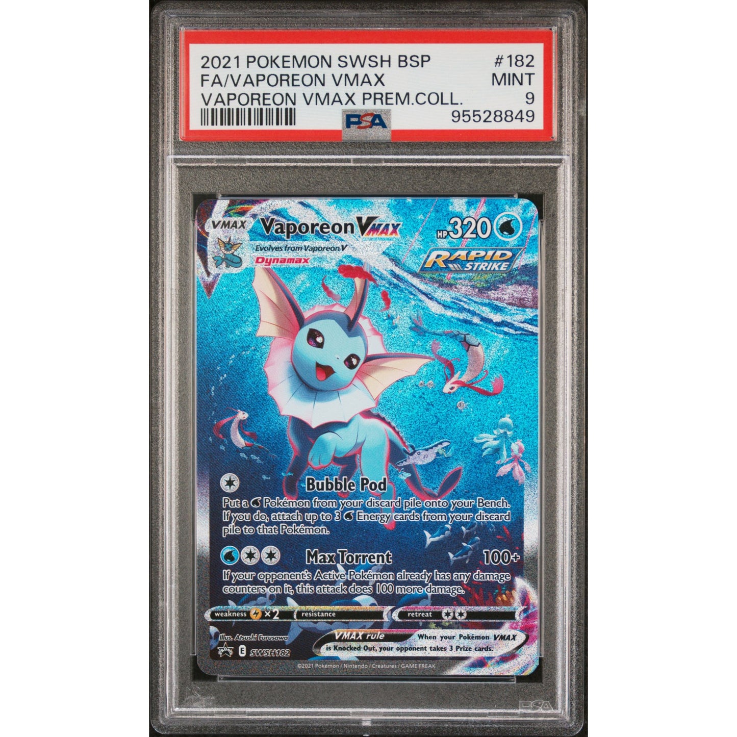 VAPOREON VMAX PREM.COLL. PSA 9