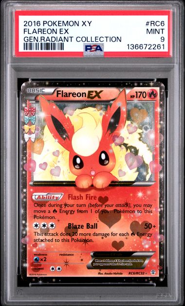 FLAREON EX GEN.RADIANT COLLECTION RC6 - PSA 9